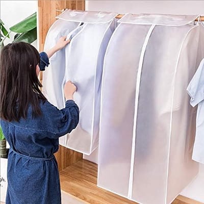 Kledinghoes Stof - Kleding Beschermer - Kleding Opbergen - Ademend Waterdicht - 90x60x30cm - Transparant