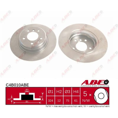 Remschijf ABE C4B010 achter, volledig, sterk gecarboniseerd, 1 Stuk