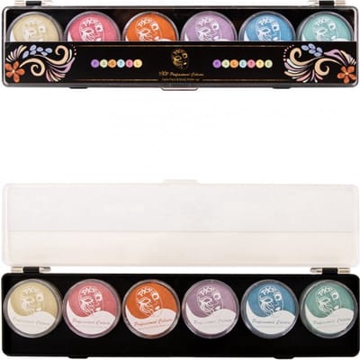 PXP Professional Colours Palet Pastel 6 kleuren 10gram - Schmink thema feest carnaval party optocht pastel metallic