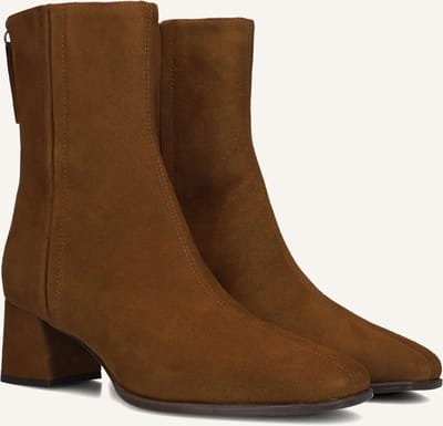 Unisa Lucas Enkellaarsjes - Enkelboots met rits - Dames - Camel - Maat 36