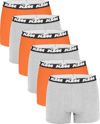 KTM by FREEGUN Boxershorts voor heren, ondergoedbroek, herenboxer, set van 6 multipack