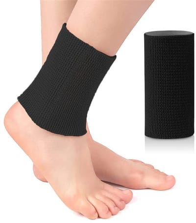 Ankelsupport Compressiesleeve voor Sport, Bescherming tegen Enkelblessures, Verlichting van Voetpijn en Zwelling voor Hardlopen en Basketbal (Zwart)
