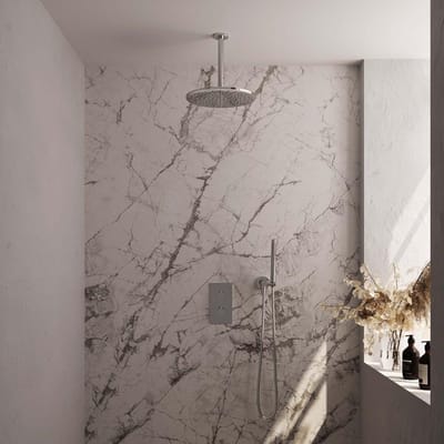 Brauer Chrome Edition Thermostatische Regendoucheset Inbouw - Hoofddouche 30 cm - 3 Weg - Handdouche Staaf - Doucheslang - Wandaansluitbocht - Chroom