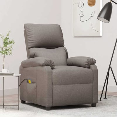 vidaXL - Massagestoel - stof - taupe