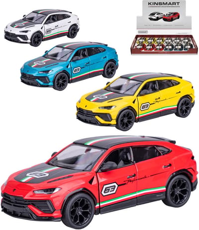 LAMBORGHINI URUS PERFORMANTE LENGTE 12 CM 1/40 VERKOOP PER STUK VERKRIJGBAAR IN 4 KLEUREN PULBACK DIECAST CAR KINSMART 5447DF