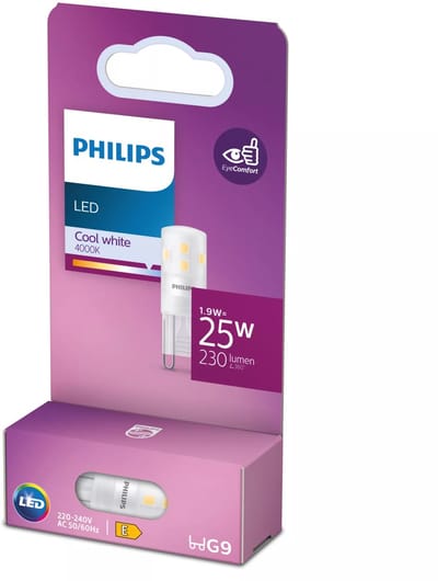 Energiezuinige Philips LED Capsule Transparant - 25 W - G9 - koelwit licht - Bespaar op energiekosten