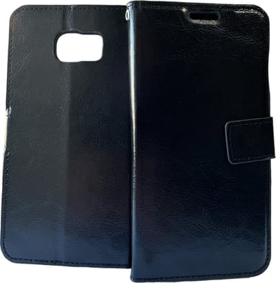 Portemonnee Book Case Hoesje Geschikt voor: Samsung Galaxy S7 Edge - Zwart
