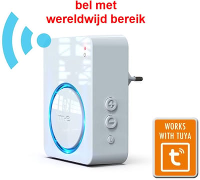 Draadloze DEURBEL - alleen ontvanger - belgeluid plus melding op smartphone - 544 41486