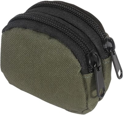Compacte EDC Tas met Ritssluiting, Organizer voor Kleine Accessoires, Sleutelhanger Portemonnee in Army Groen, Ideaal voor Dagelijks Gebruik en Avontuur