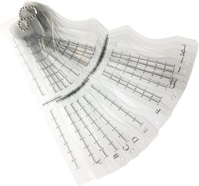 Wenkbrauw Sjablonen - Vorm Geef Tools - Make-up Hulp - 12 Verschillende Vormen - 19.5 cm Lengte - Transparant