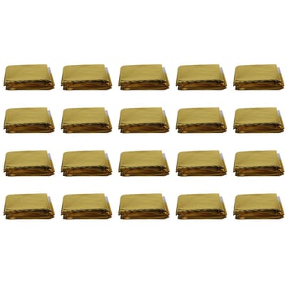 1 tot 20 Stuks Nooddeken Outdoor Survival EHBO Reddingskit Winddicht en Waterdicht Folie Thermische Deken 210x160 Cm 210 x 160 cm beige