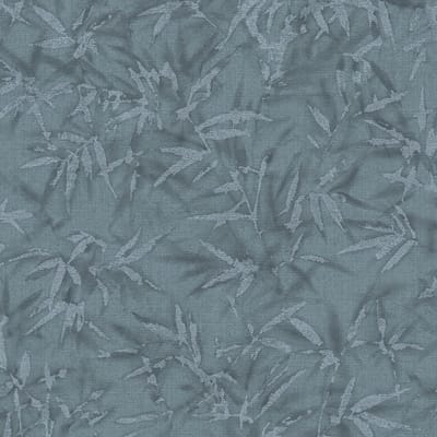 Natuur behang Profhome 790466-GU vliesbehang hardvinyl warmdruk in reliëf licht gestructureerd met bloemmotief en metalen accenten blauw platina blauwgrijs 5,33 m2