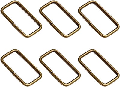 100 Stuks Metalen Rechthoekige Ringen en Ceintuursluitingen voor Tassen, Handtassen en Ambachten - Brons