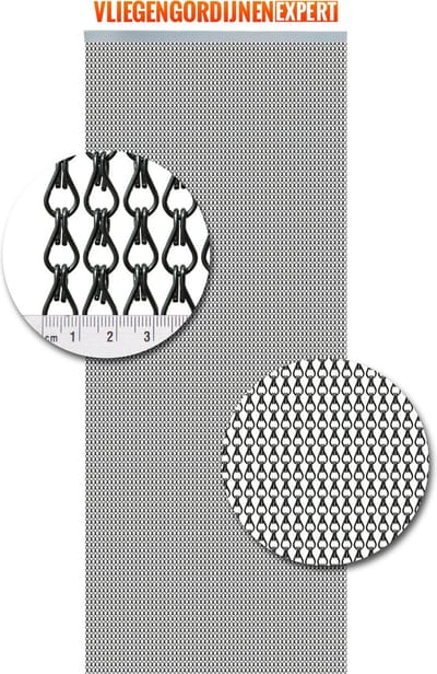 Vliegengordijn Aluminium Antraciet - 100cm x 240cm