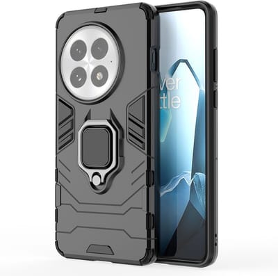 Coverup Hoesje - Geschikt voor OnePlus 13 Hoesje - Coverup Ring Kickstand Back Cover - Zwart