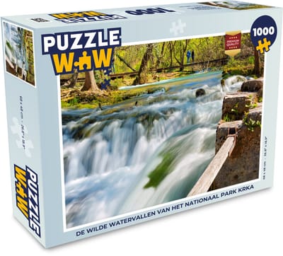 Puzzel De wilde watervallen van het Nationaal park Krka - Legpuzzel - Puzzel 1000 stukjes volwassenen