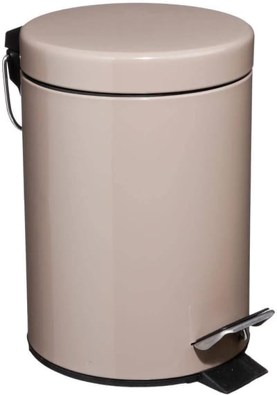 Pedal Vuilnisbak - Afvalemmer - Hygiënisch Werken - Stap-Open Mechanisme - 3 Liter - Taupe