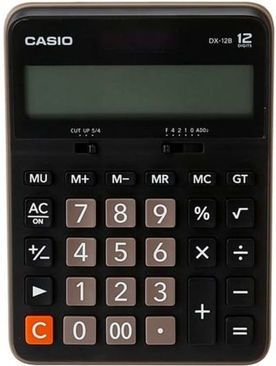 Casio Dx-12b Calculator Zilver