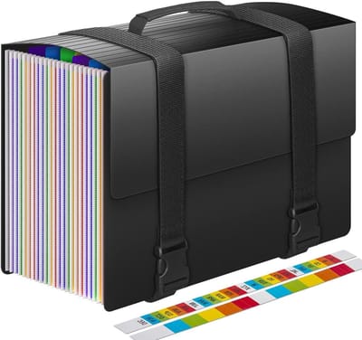 Uitbreidbare Document Organizer met 25 Compartimenten, Handige Bestandenmap voor A4 Papier, Ideaal voor Thuis en Kantoor, Perfect voor Administratie en Papieren Organisatie