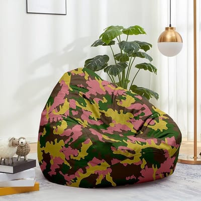 Zitzakhoes - Luie bank - Ontspannen zonnen - Machinewasbaar - 90x110cm - Roze geel