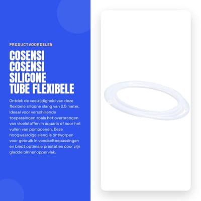 Dailygoods- Silicone Tube 7x9mm - 2.5m Flexibele Slang - Voedselveilig - Temperatuurweerstand - Antiknik - Schokbestendig - Siliconen Slang