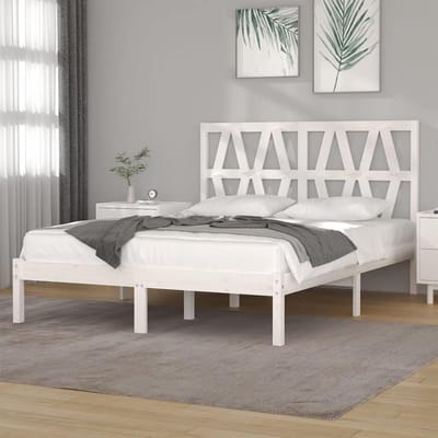 Houten Bedframe - Eenpersoons Bed - Ontspannen Slapen - Massief Grenenhout - 120 x 200 cm - Grijs