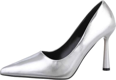 ZoeZo Design - pumps - naaldhak - hoge schoenen - nieuwe collectie - imitatieleer - maat 36 - hakhoogte 9 cm - kerst collectie - zilver