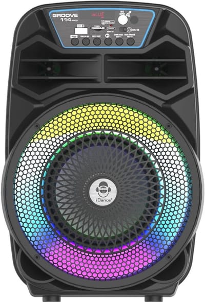 Draagbare Bluetooth Speaker met LED Disco Verlichting en Karaoke Functies