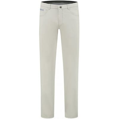 Com4 Broek Swing Front Cotton Trousers Fine Structure Pattern Kitt / male