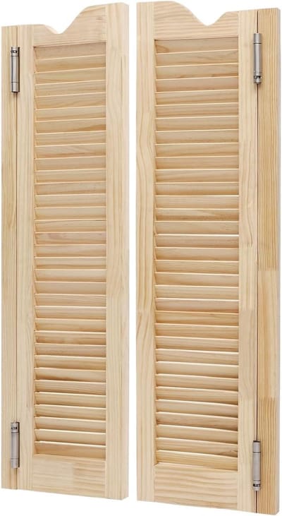 Dubbele Deuren Set - Scharnierdeuren Hout - Ruimte Afscheiden - 180 Graden Openen - 61 x 107 cm - Houtkleur