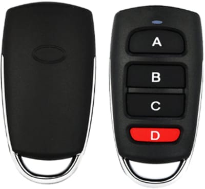 aladdien - Afstandsbediening Sleutelhanger - Draadloze Klonen - Waterdicht - 433 MHz - Garagedeur - Elektrische Roller - Compact formaat