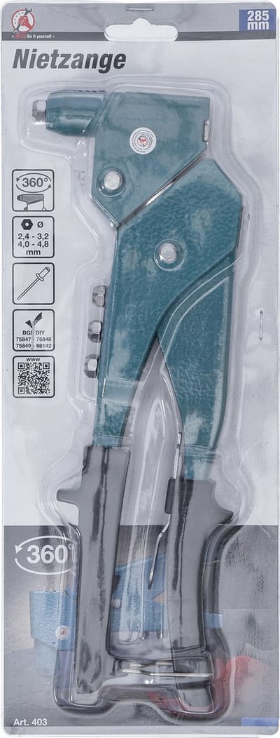 BGS Popnageltang 2,4 - 3,2 - 4,0 - 4,8 mm, 285 mm