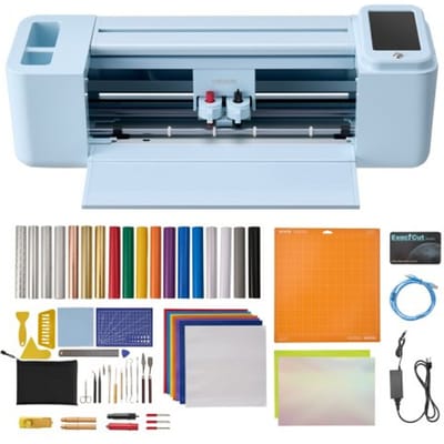 VEVOR vinylsnijmachine 30 cm, snijplotter met touchscreen en materiaal- en gereedschapset, compatibel met Mac/Windows/Android/iOS, voor knutselprojecten, kaarten en woondecoratie.