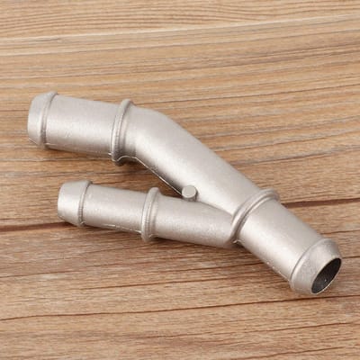 Koelvloeistof Y-Flens - Adapter Pijp - Motor Onderhoud - Aluminium Legering - 1 Stuk - Zilverkleurig