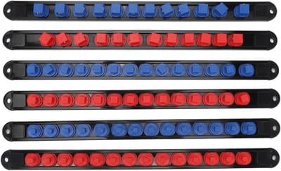 Dopsleutel Organizer - Gereedschap Houder - Werkplaats Opruimen - Veelzijdige Compatibiliteit - 3 Sets Clips - Zwart