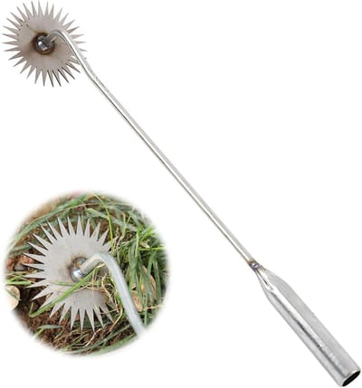 Onkruidsteker Lange Steel - Wortelverwijderaar Grassteker - Onkruid Verwijderen - 360 Graden Kop - 45 cm - Zilver