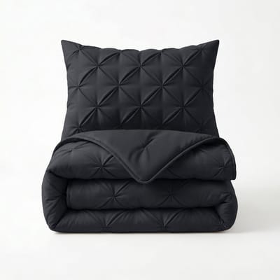 Sleeptime® 2 in 1 Dekbed zonder Overtrek Pintuck - Wasbaar Dekbed - 140x220 - Antraciet