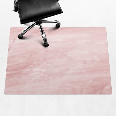 Wallfluent - Vloerbeschermer Pastelmarmer - 140x100 cm - Roze Vloerbeschermer Bureaustoel - Rechthoekig - Motif Vloerbeschermer-Stoel Mat-Kantoordecoraties - Organisch marmerpatroon