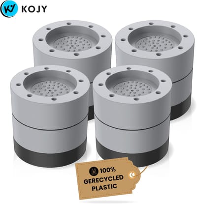 KOJY Wasmachine Trillingsdempers - Verhoger - 8 Stuks - Stapelbaar - Grijs - voor Wasmachine en Wasdroger