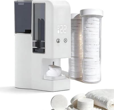 Verwarmd Handdoekapparaat - Handdoekwarmer Dispenser - Dagelijkse Reiniging - Snelle Verwarming 5 Sec - 500ml Tank - Wit