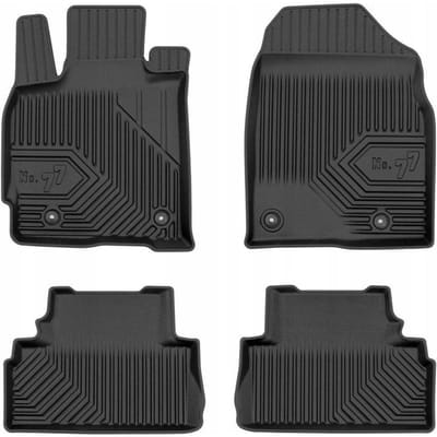 Frogum No.77 Automat / Vloermat - 3D Pasvorm - Geschikt voor Mazda CX-7 2006-2012 (Alleen FWD) - TPE Rubber - 4-delig - Hoge Rand 4cm - Zwart