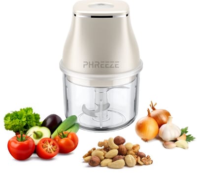 Portable Chopper - Hakmolen Elektrisch - 200ML - Drie RVS Messen - USB Oplaadbaar - Foodprocessor - Groentesnijder