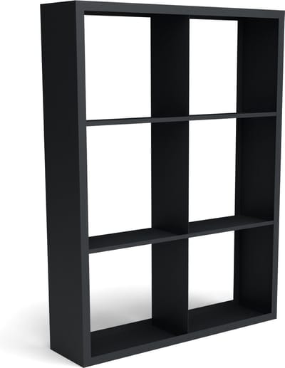 Beltza zwarte houtopslag onderverdeling 6 vakken 1500x385x2000 mm