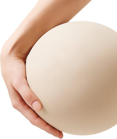 Manamove Pilates Bal 20 cm - Yoga bal met Pomp - Extra Stevig - Beige