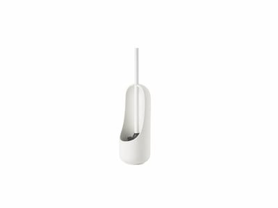Zone Denmark Nova Toiletborstel met Houder - WC Borstel Vrijstaand - Toilet & Badkamer Accessoires - Beton - 41 x 11,8 cm - Wit