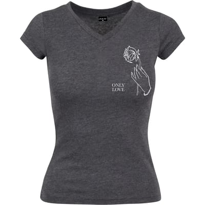 Mister Tee - Only Love Dames T-shirt - M - Grijs