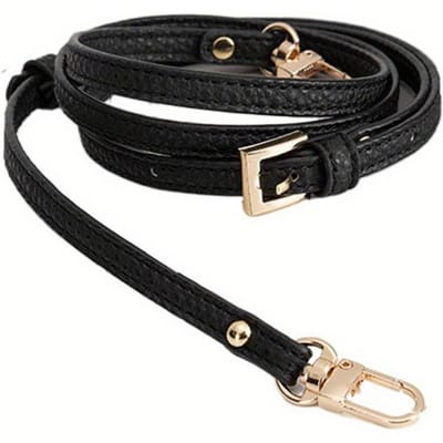 Bandoulière en Cuir Tendance pour Mini Sac Ceinture Sacs Bandoulière Accessoires Sangles de Rechange pour Sac à Main Pièces DIY noir