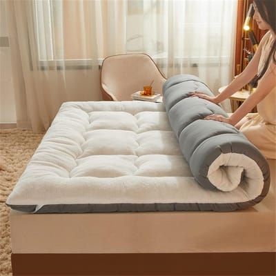 Draagbare Matras - Opvouwbaar Bed - Logeren Thuis - Lichtgewicht Comfort - 120x200 cm - Wit