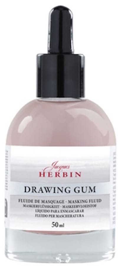 Jacques Herbin Maskeervloeistof – Afdekvloeistof voor Aquarel en Inkt – Roze – 50 ml