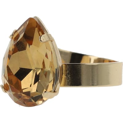 OTAZU Classic Drop Ring Light Topaz Brown Size: OS | Rings Outlet | Dames | Goud